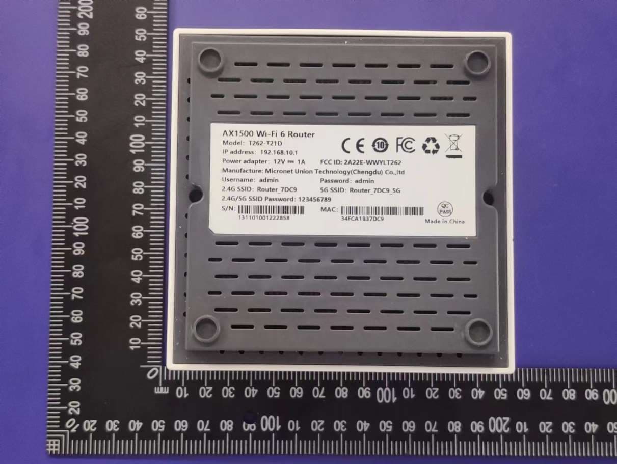 AX1500 Wi-Fi 6 Router - FCC ID 2A22E-WWYLT262 - Micronet Union Technology(Chengdu) Co., Ltd. (2)