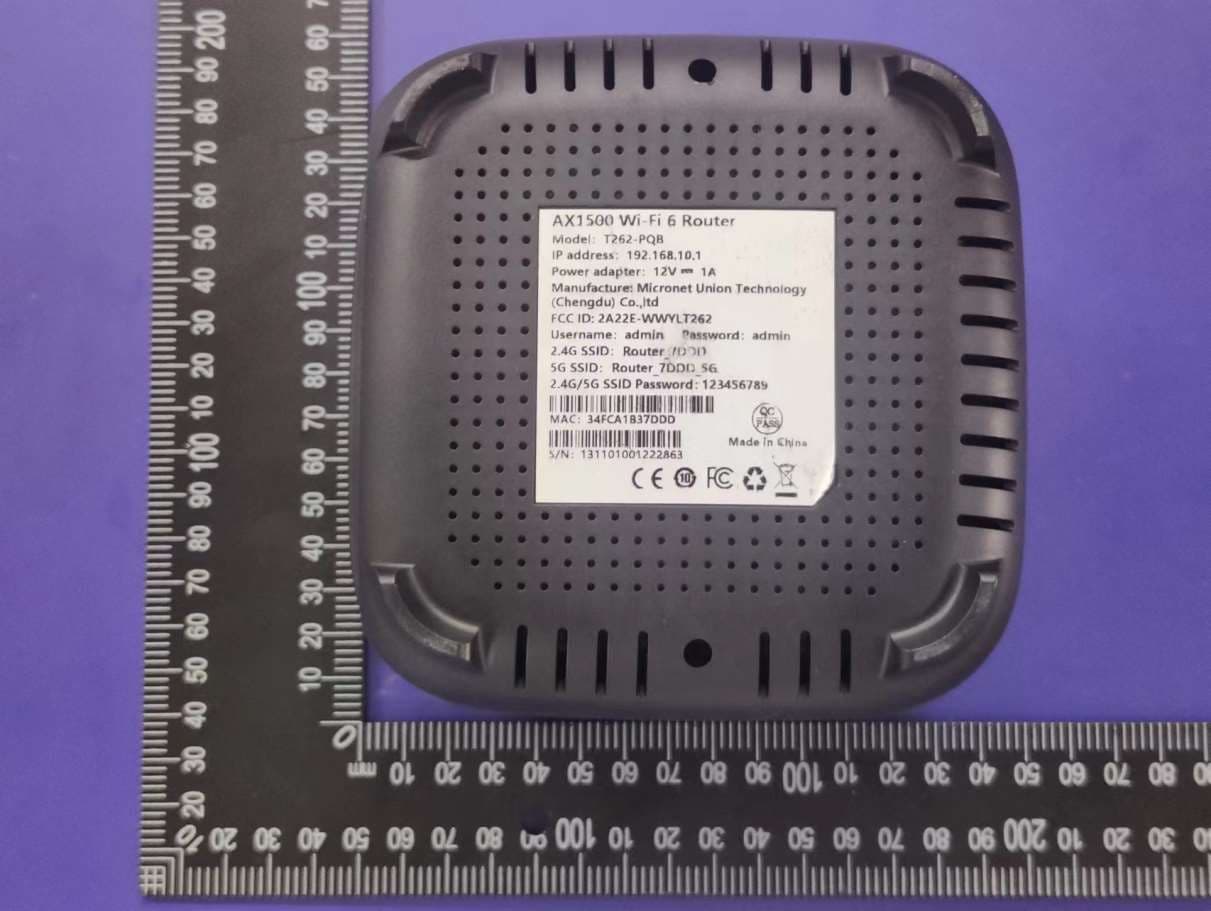 AX1500 Wi-Fi 6 Router - FCC ID 2A22E-WWYLT262 - Micronet Union Technology(Chengdu) Co., Ltd. (4)