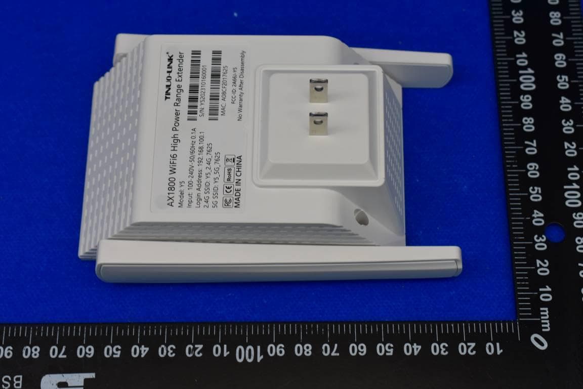 AX1800 Wi-Fi 6 High Power Range Extender with  WiFi - FCC ID 2A66J-Y5 - YINUOLINK CO.,LTD