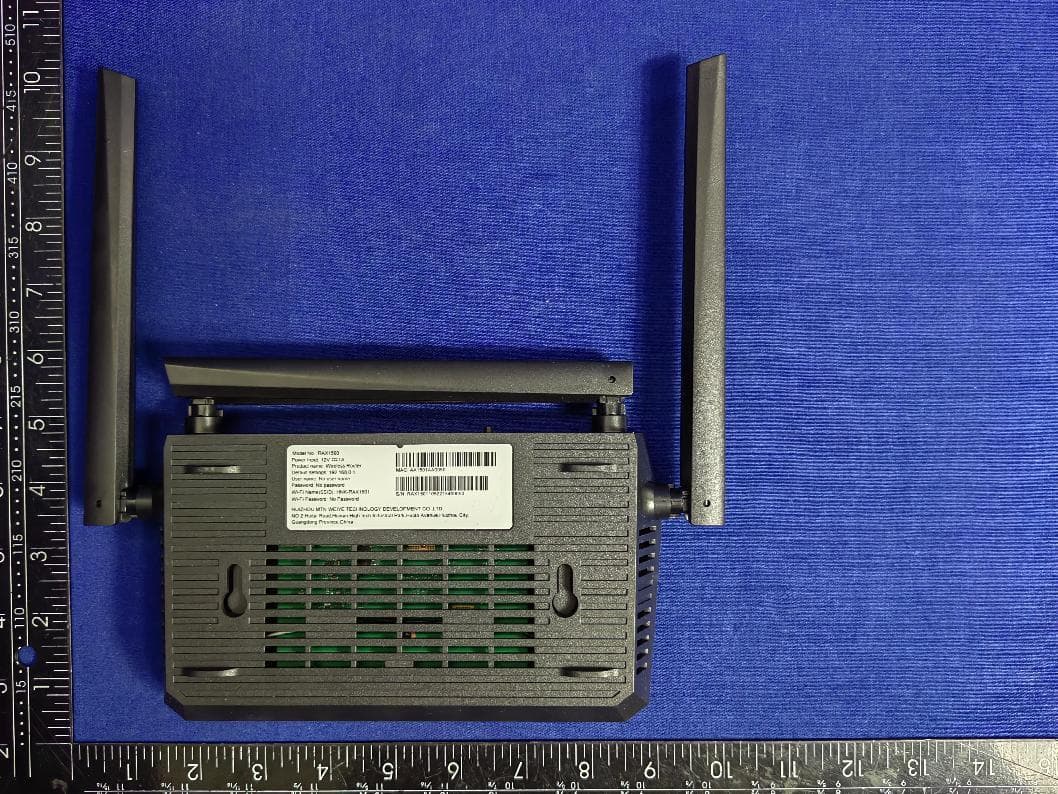 Wireless Router - FCC ID 2A7EI-RAX1501 - HUIZHOU MTN WEIYE TECHNOLOGY DEVELOPMENT CO.,LTD.