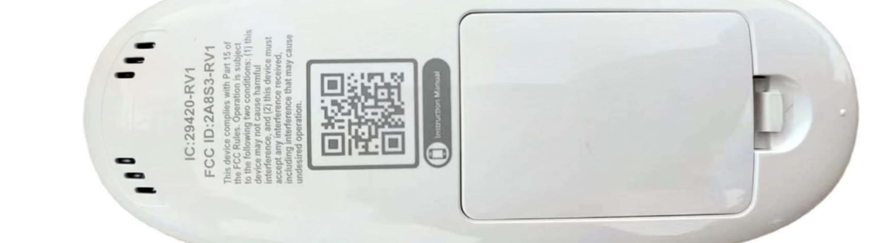 RF remote control - FCC ID 2A8S3-RV1 - Magnolia Home Furnishing Inc