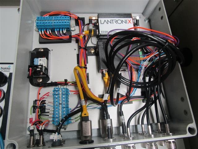 The receiver is used to collect the data from the Ground Engaging Tool IoT sensors and acts as an interface with the rest of the system. Using a 12-32VDC supply, the device used GSFK modulation to receive the data in the 915MHz ISM band. - FCC ID 2A9FA-07-0026-915-A - CR Mining
