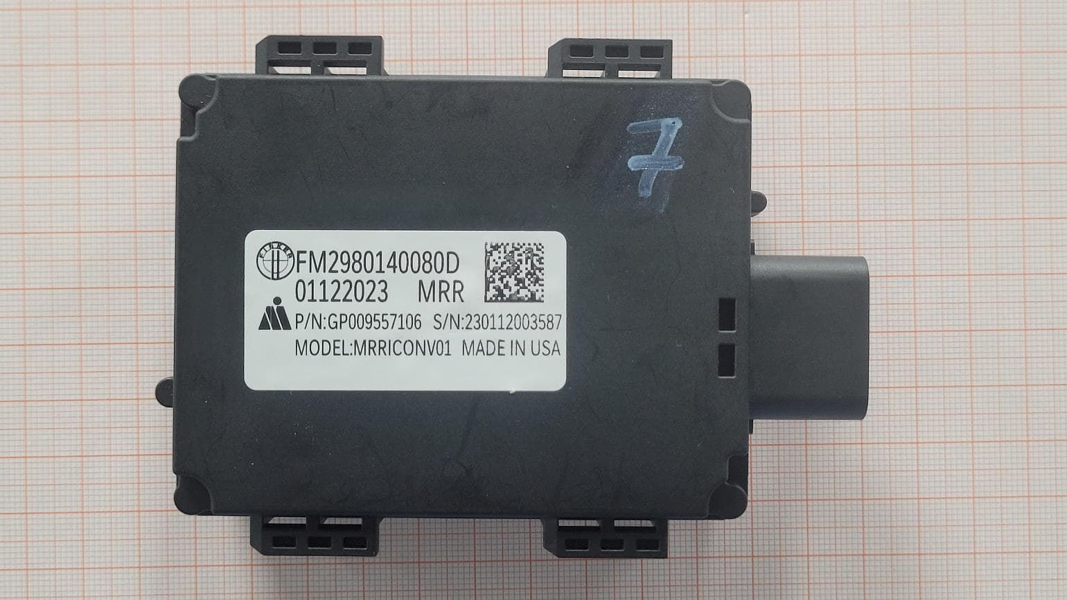 ICON Mid-Range Radar - FCC ID 2A9L3-MRRICONV01 - Magna Electronics Inc.