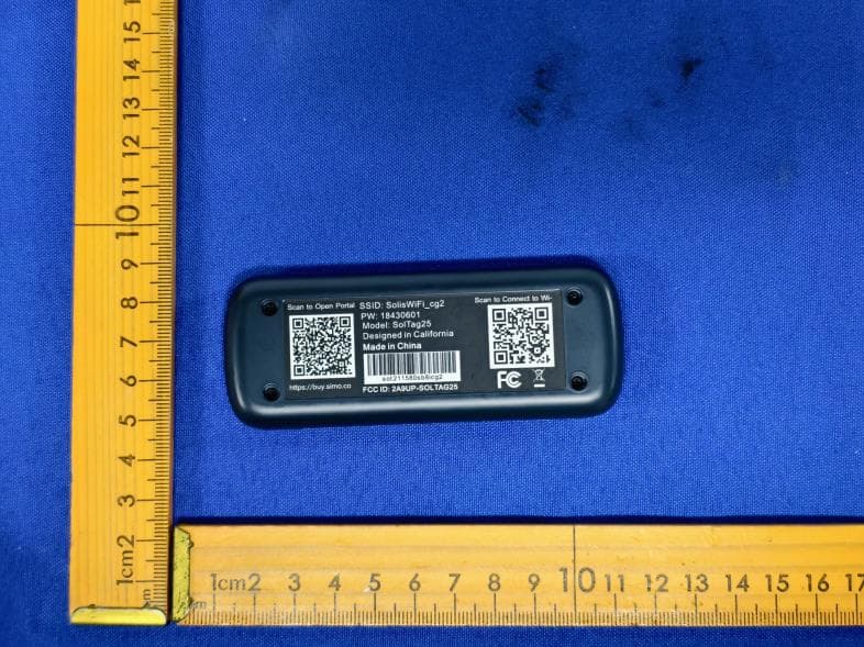 Solis TAG - FCC ID 2A9UP-SOLTAG25 - SIMO Holdings Inc.