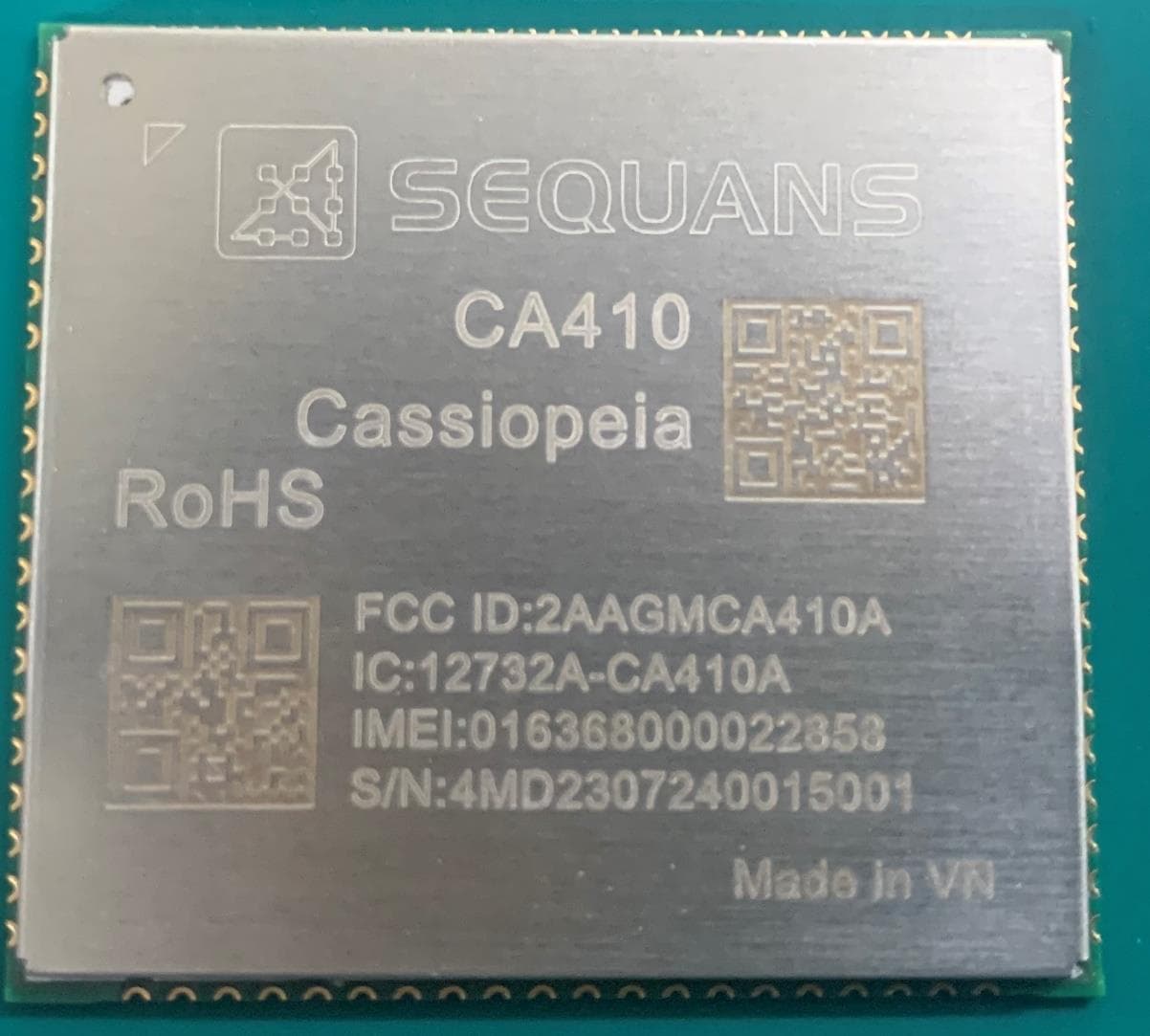 LTE module - FCC ID 2AAGMCA410A - Sequans Communications