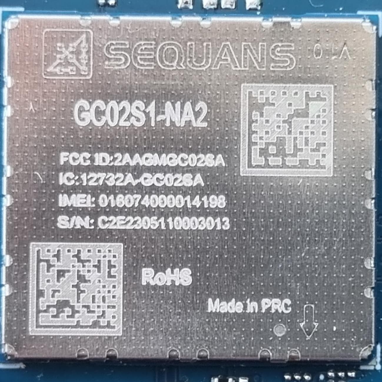 LTE Cat1-bis module - FCC ID 2AAGMGC02SA - Sequans Communications