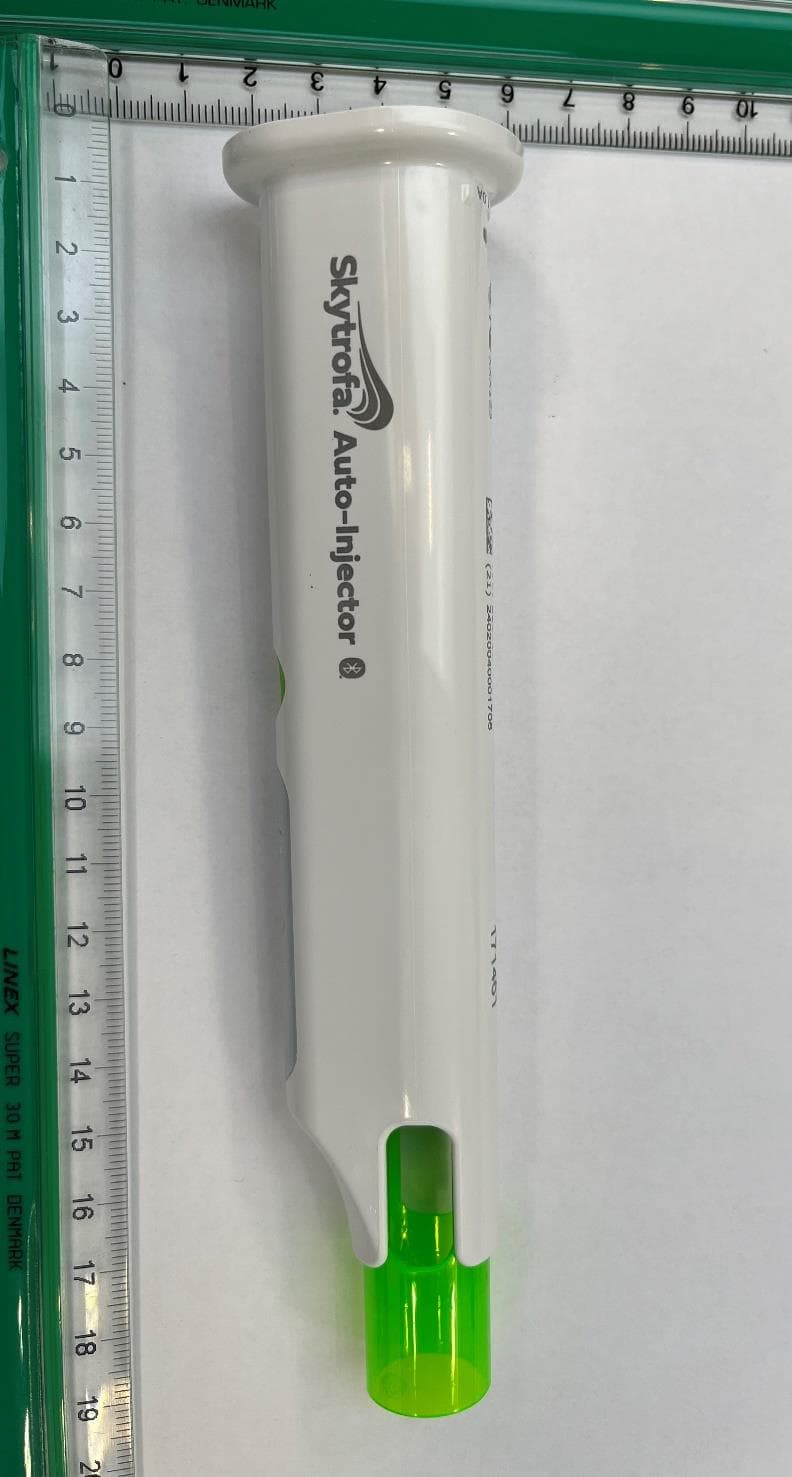 The Auto-Injector is a re-usable, electronic  auto-injector intended for the delivery of a  full, single dose. The Auto-Injector has a  BLE connectivity feature - FCC ID 2AAGY-SKYT2 - Phillips-Medisize A/S