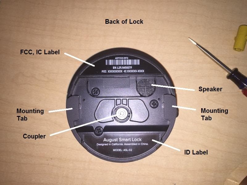 Automatic Smart Door Lock - FCC ID 2AB6UASL2 - August Home Inc