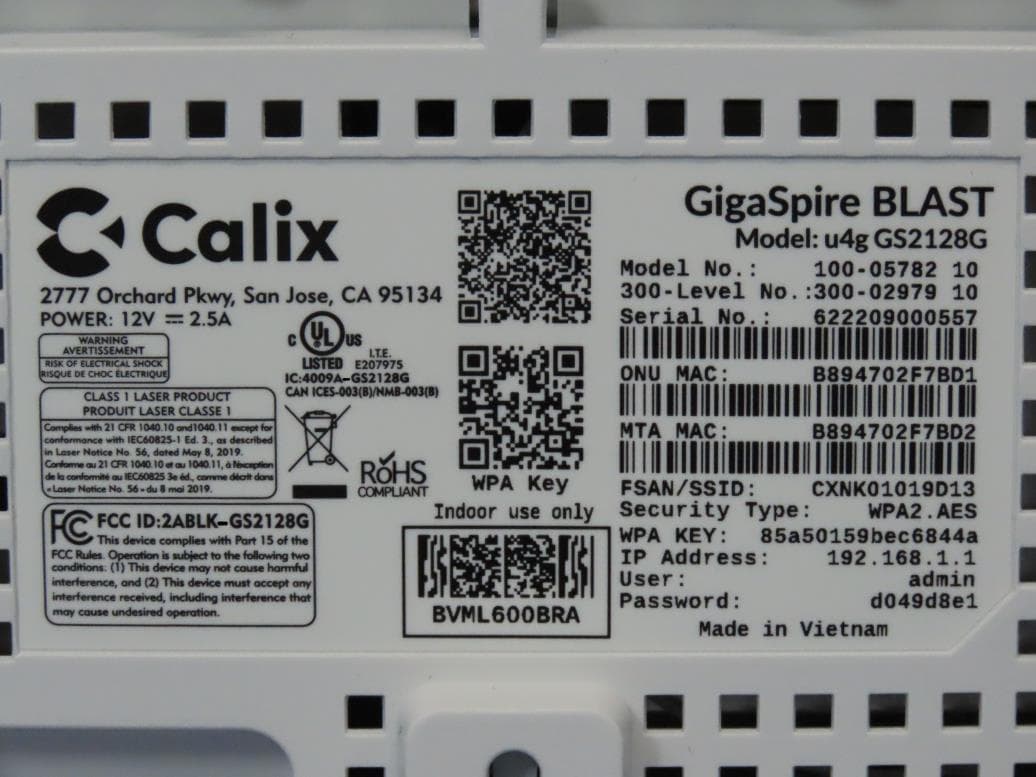 GigaSpire BLAST u4g - FCC ID 2ABLK-GS2128G - Calix Inc. (2)