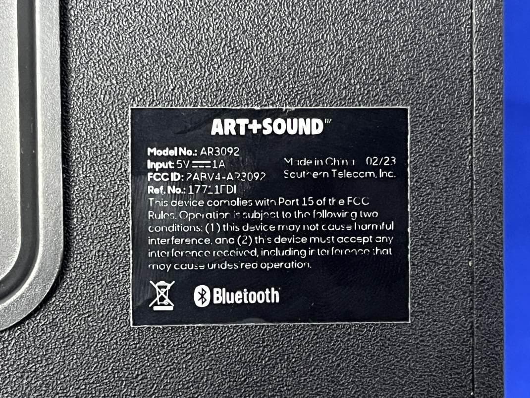 Bluetooth Speaker - FCC ID 2ABV4-AR3092 - Southern Telecom Inc.