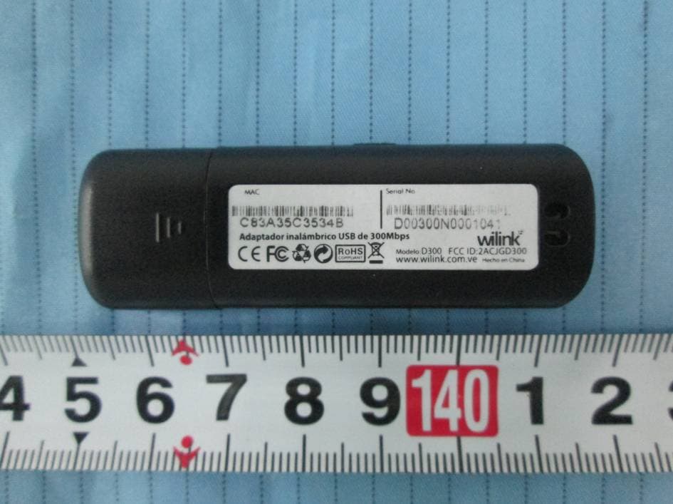 Adaptador inalambrico USB de 300 Mbps - FCC ID 2ACJGD300 - TECHVIEW,INC