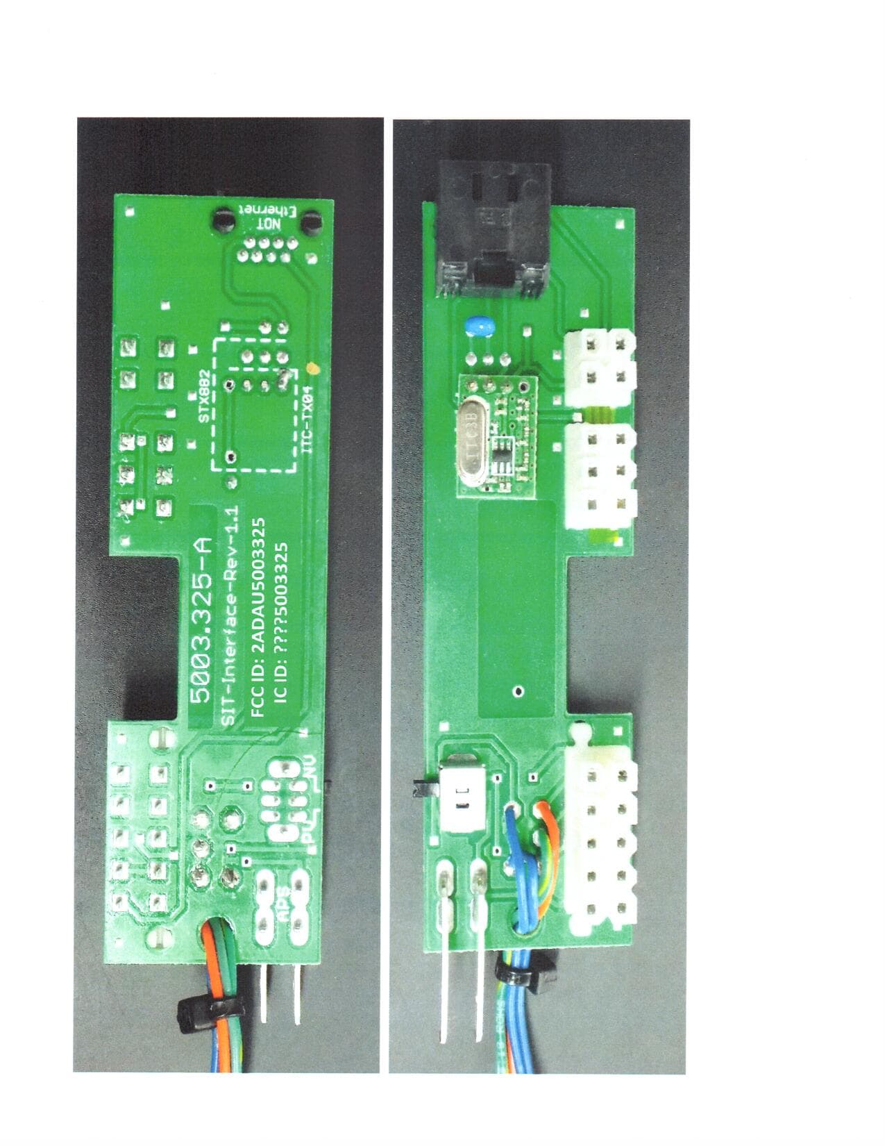 WALL SWITCH TO MODULE INTERFACE BOARD - FCC ID 2ADAU5003325 - Pacific Energy Fireplace Products Ltd (2)