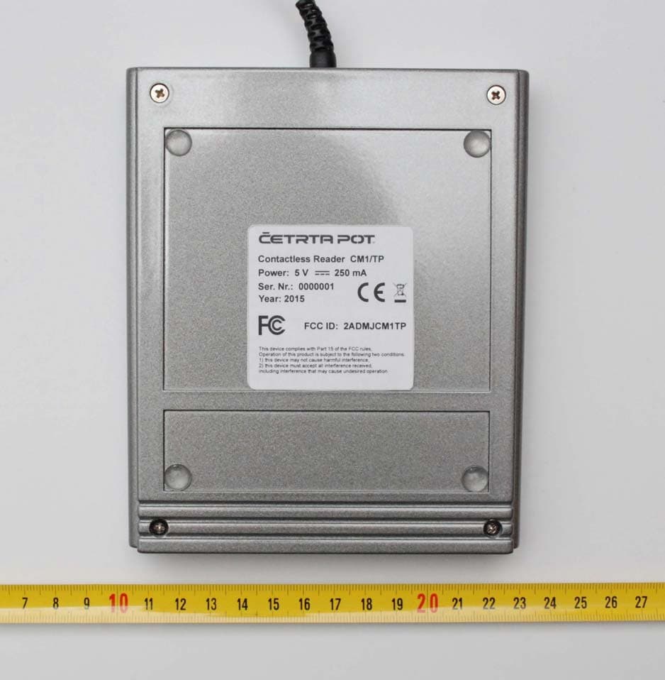 Contactless Reader - FCC ID 2ADMJCM1TP - CETRTA POT,d.o.o.,Kranj