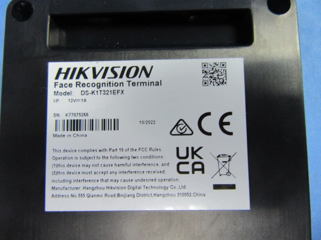 Face Recognition Terminal - FCC ID 2ADTD-K1T321EFX - Hangzhou Hikvision Digital Technology Co., Ltd. (5)