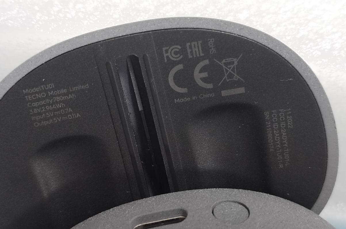 Wireless Earphone - FCC ID 2ADYY-TU01-R - TECNO MOBILE LIMITED