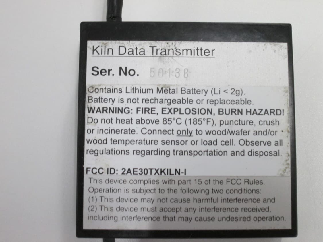 Kiln Data Transmitter - FCC ID 2AE3OTXKILN-I - Fidemco, LLC