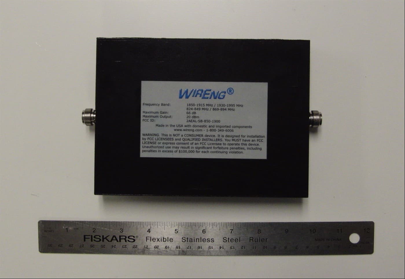 Dual Band Industrial Booster - FCC ID 2AEAL-SB-850-1900 - Wireless Engineering Ltd Co.