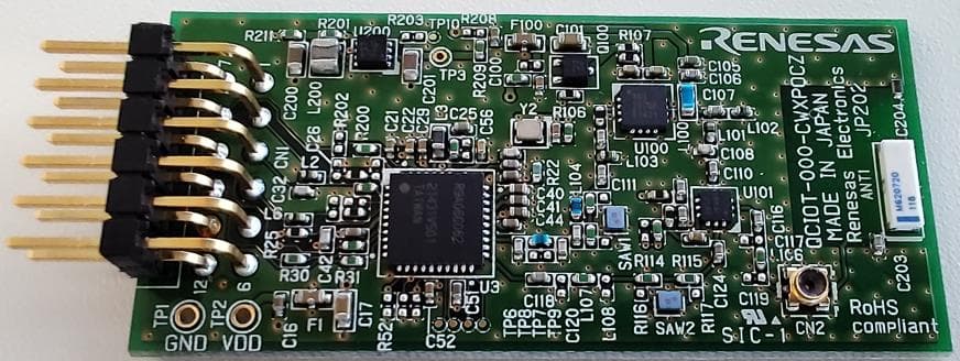 Sub-GHz wireless communication board - FCC ID 2AEMXJP202CWXPZ - Renesas Electronics Corporation