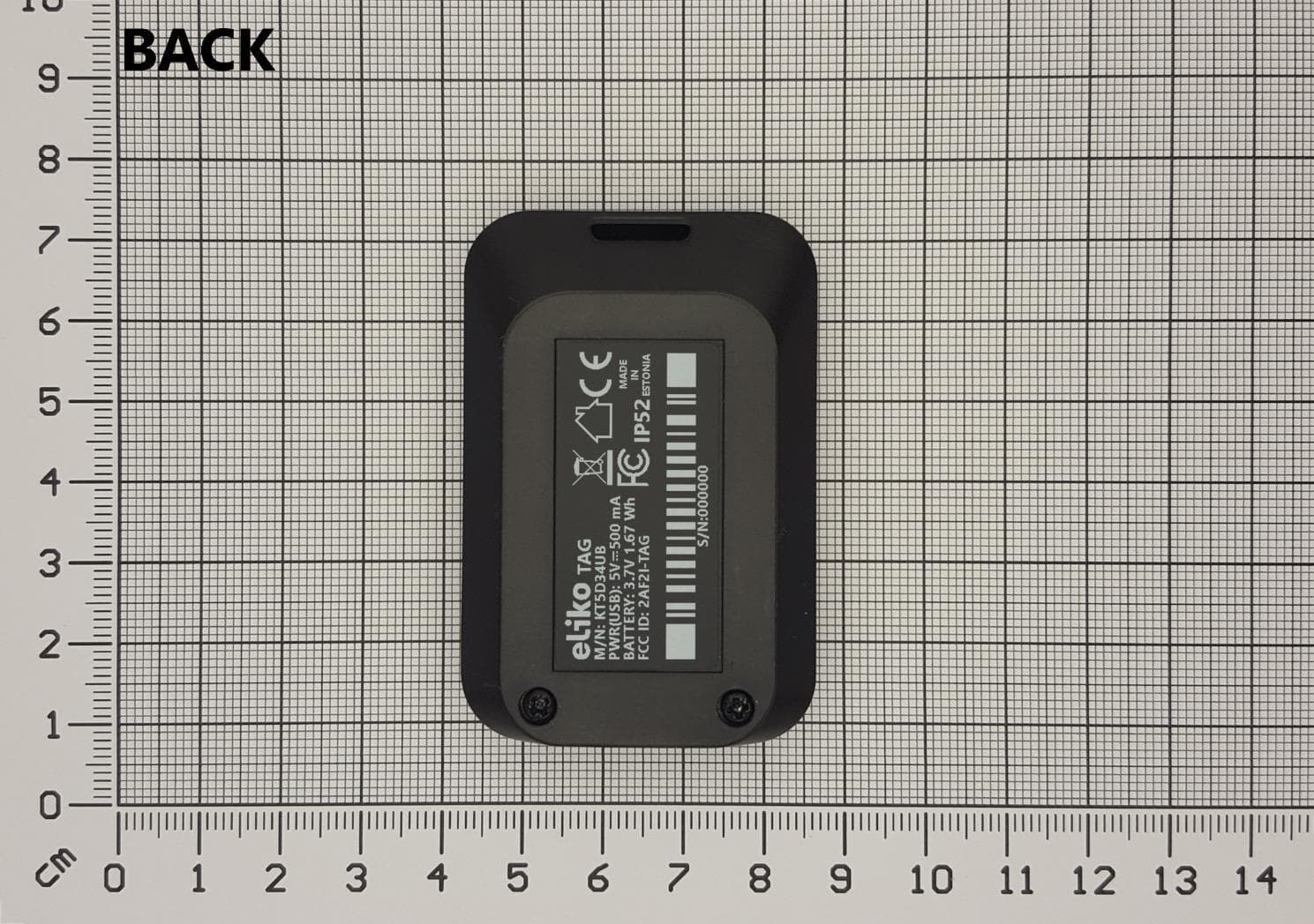Trackable tag for indoor positioning system - FCC ID 2AF2I-TAG - Eliko Tehnoloogia Arenduskeskus (3)