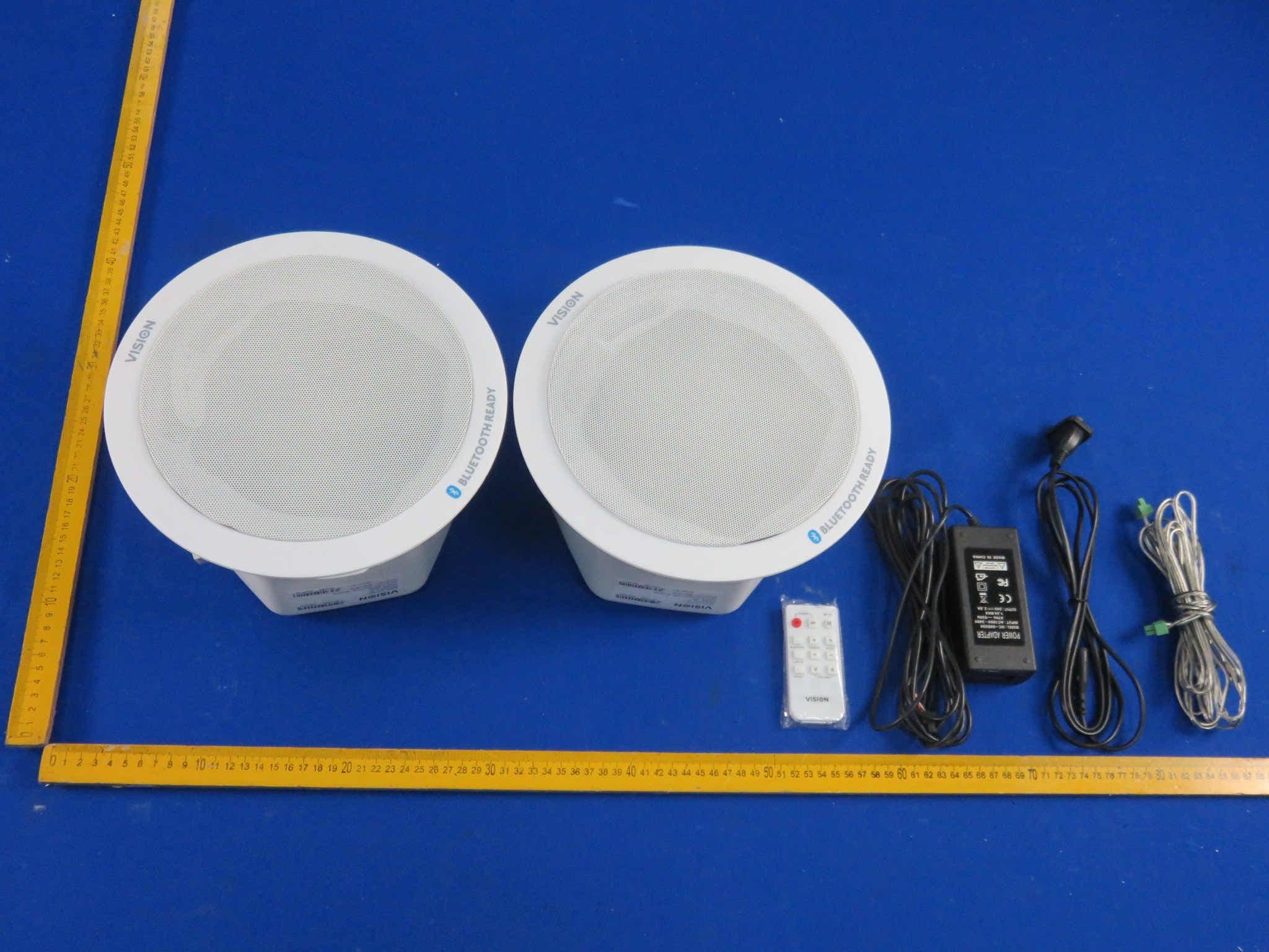 Pair 60W Active Ceiling Loud Speaker - FCC ID 2AF6C-CS1600P - Azlan Logistics Limited (2)