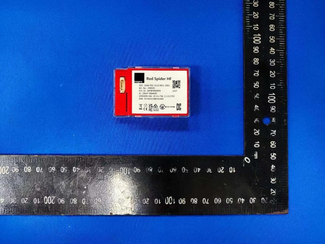Red Spider - FCC ID 2AFBFRSHF01 - Inepro BV