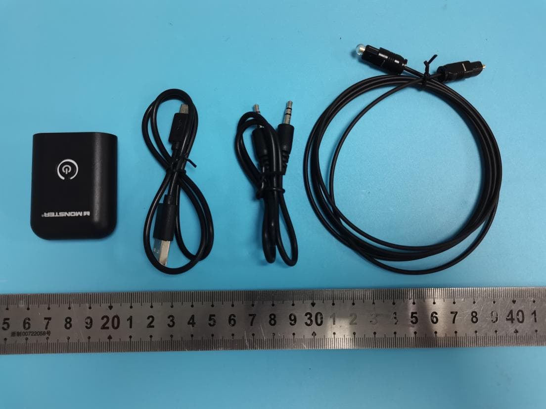 Monster BT Transmitter/Receiver with Optical Port and 3.5mm Aux Jack w/Headband - FCC ID 2AHAS-MTH91002O - JEM ACCESSORIES INC.