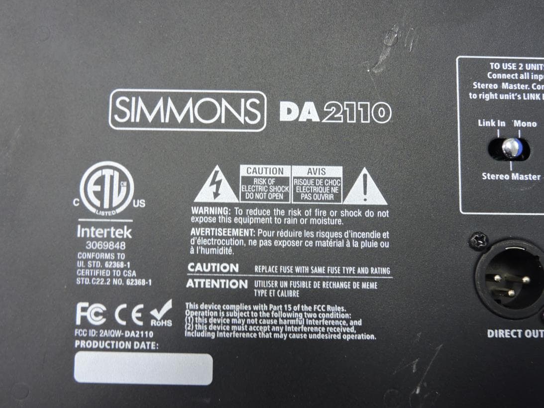 ACTIVE SPEAKER - FCC ID 2AIQW-DA2110 - Ningbo Tonwel Audio Co.,LTD