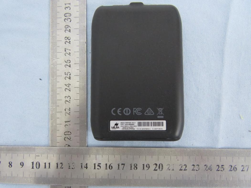 Portable payment terminal - FCC ID 2AO4FM010-3 - Miura Systems Ltd (2)