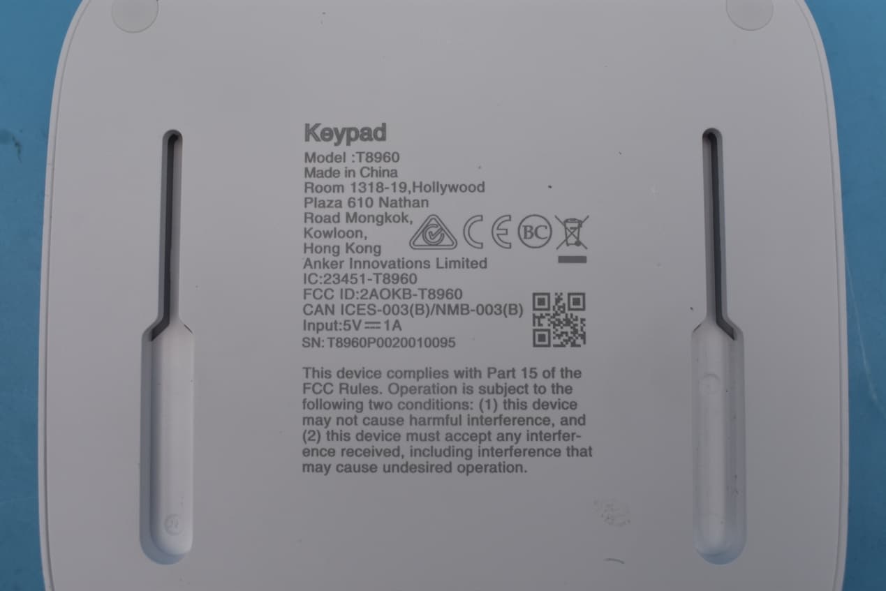 Keypad - FCC ID 2AOKB-T8960 - Anker Innovations Limited (4)