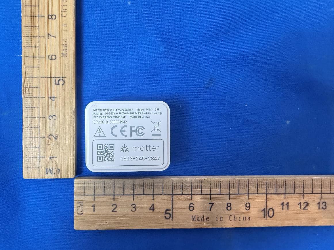 Matter Over WiFi Smart Switch - FCC ID 2APN5-MINI1GSP - Shenzhen Sonoff Technologies Co., Ltd.