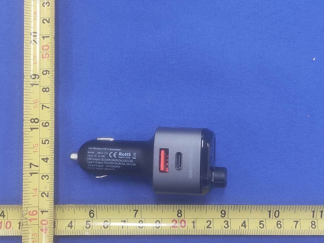 Car Wireless FM Transmitter - FCC ID 2ASUP-UBCH174 - Shenzhen Leaderment Technology Co.,Ltd.