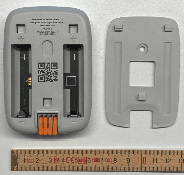 A wireless temperature sensor using an external PT100 temperature sensor element. - FCC ID 2ATFX-102774 - Disruptive Technologies Research AS (2)