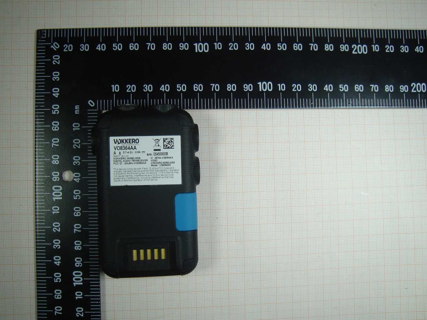 915-928MHz terminal - FCC ID 2AU6N-VO8364AA - VOGO