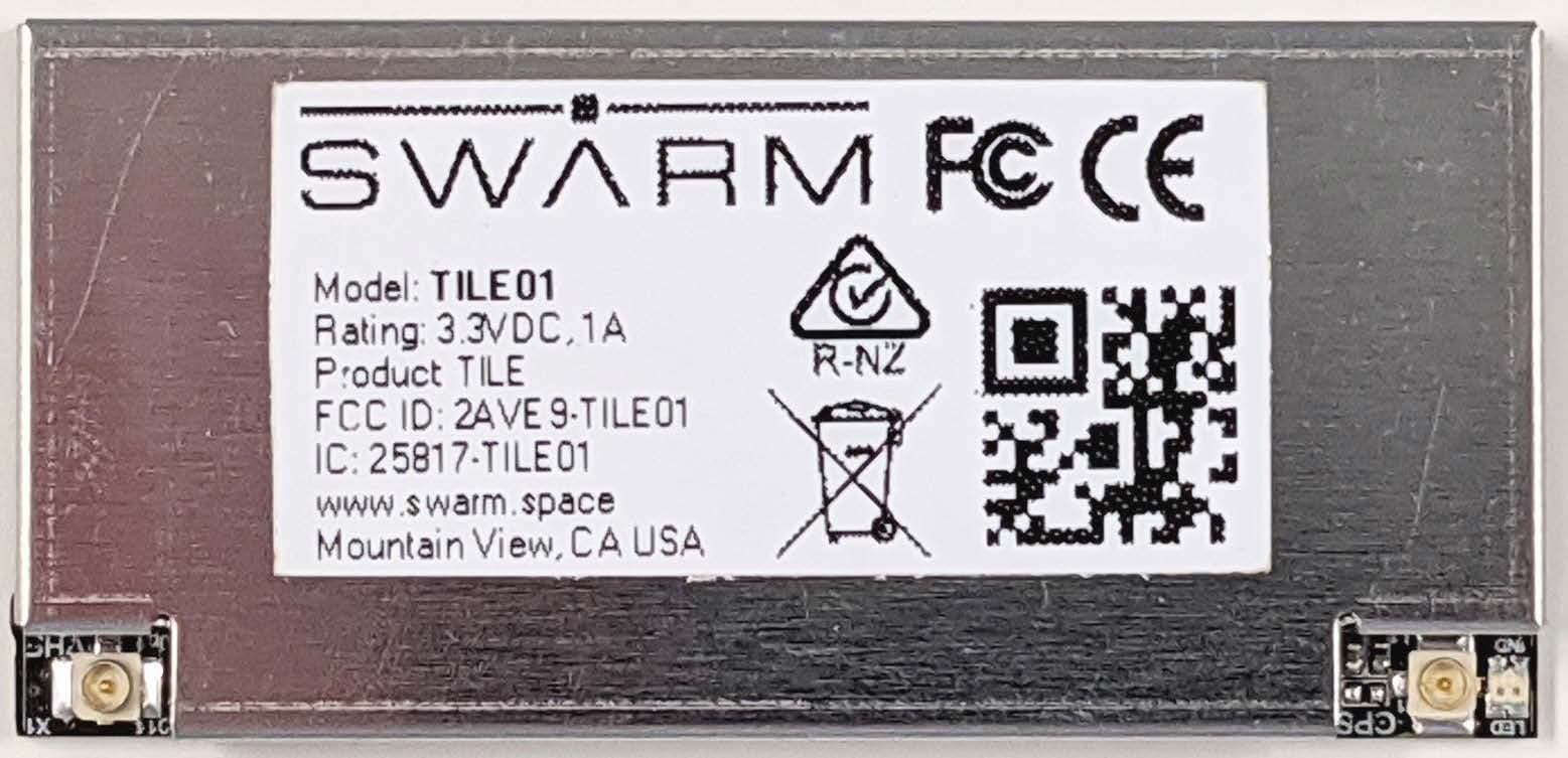Swarm Tile - FCC ID 2AVE9-TILE01 - Swarm Technologies, Inc.