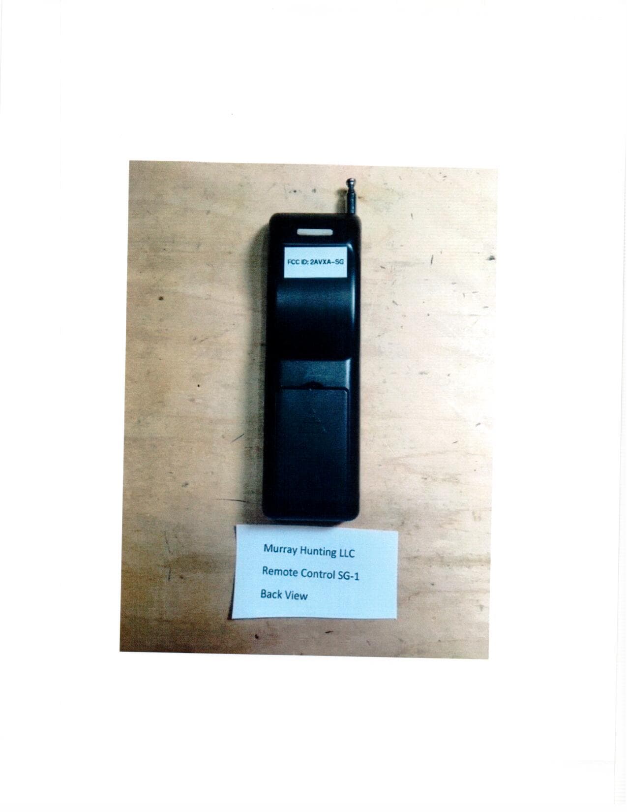 Hunting Light Remote Control - FCC ID 2AVXA-SG - Murray Hunting LLC: DBA Slow Glow Hunting (3)