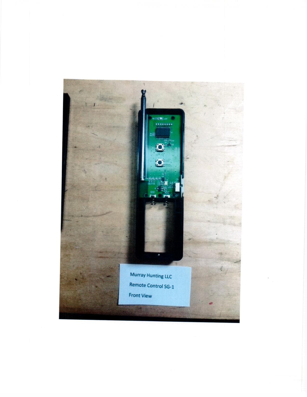 Hunting Light Remote Control - FCC ID 2AVXA-SG - Murray Hunting LLC: DBA Slow Glow Hunting