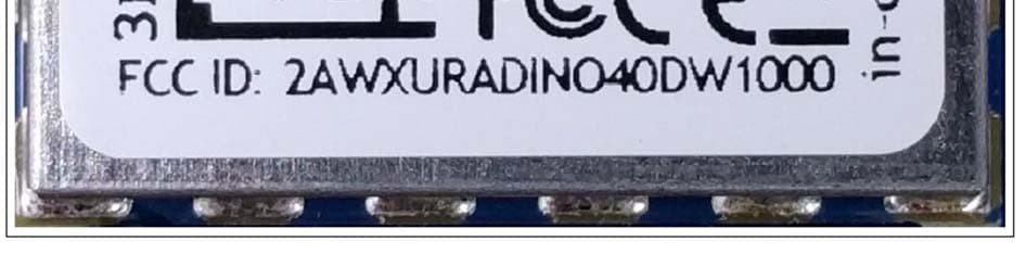 The In-Circuit radino40 DW1000 combines Nordic Semiconductors nRF52840 microcontroller and Decawaves DW1000 UWB radio chip in a small form-factor EMC-compliant module. - FCC ID 2AWXURADINO40DW1000 - In-Circuit GmbH