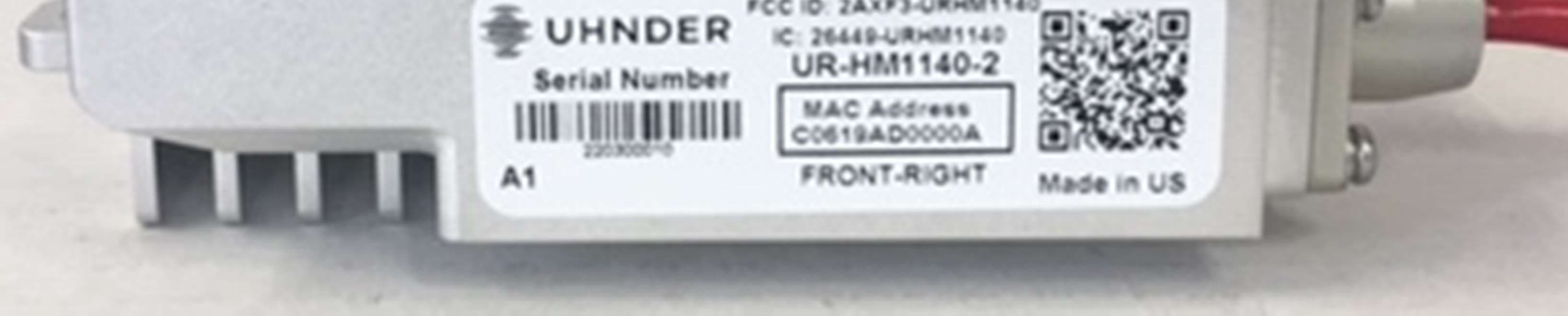 4D Digital Imaging Radar Sensor - FCC ID 2AXF3-URHM1140 - Uhnder Inc. (2)