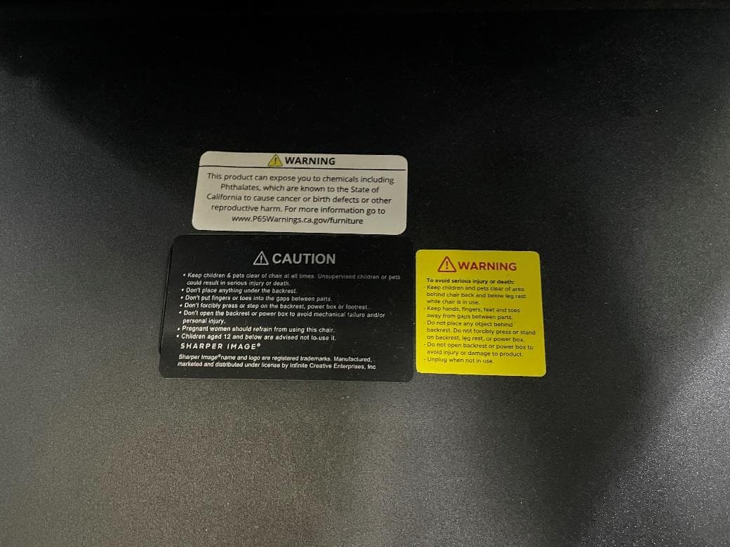 Massage Chair - FCC ID 2AXSR-COZYMATE002 - Wenzhou Zhirong Health & Science Technology Co., Ltd