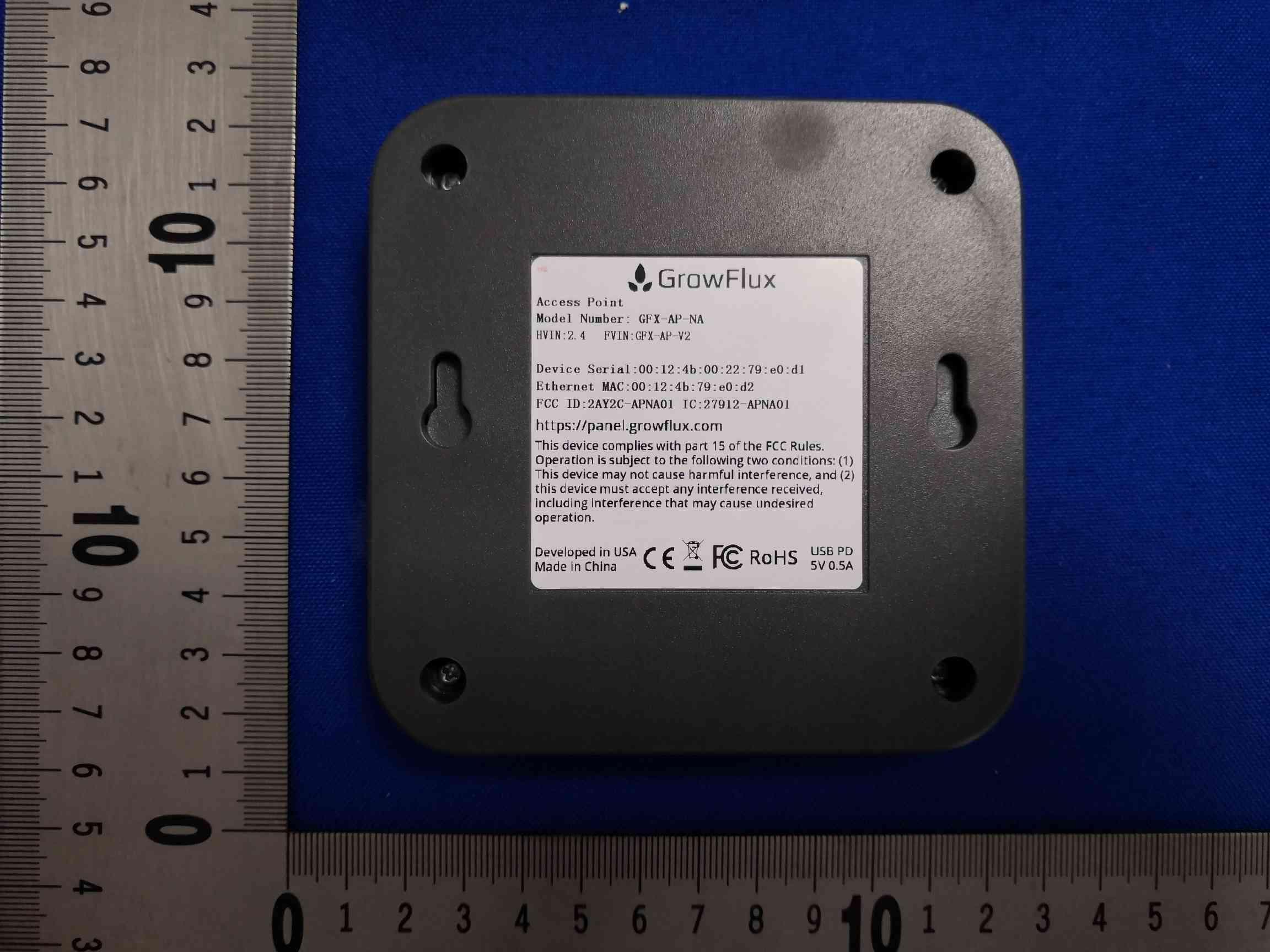 WIRELESS ACCESS POINT - FCC ID 2AY2C-APNA01 - GrowFlux, Inc. (3)