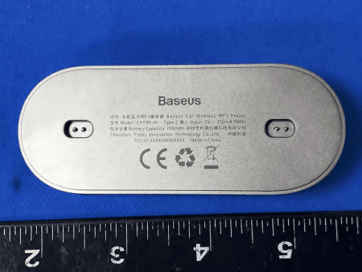 Baseus Car Wireless MP3 Player - FCC ID 2AY37-CRTNY - Shenzhen Times Innovation Technology Co., Ltd