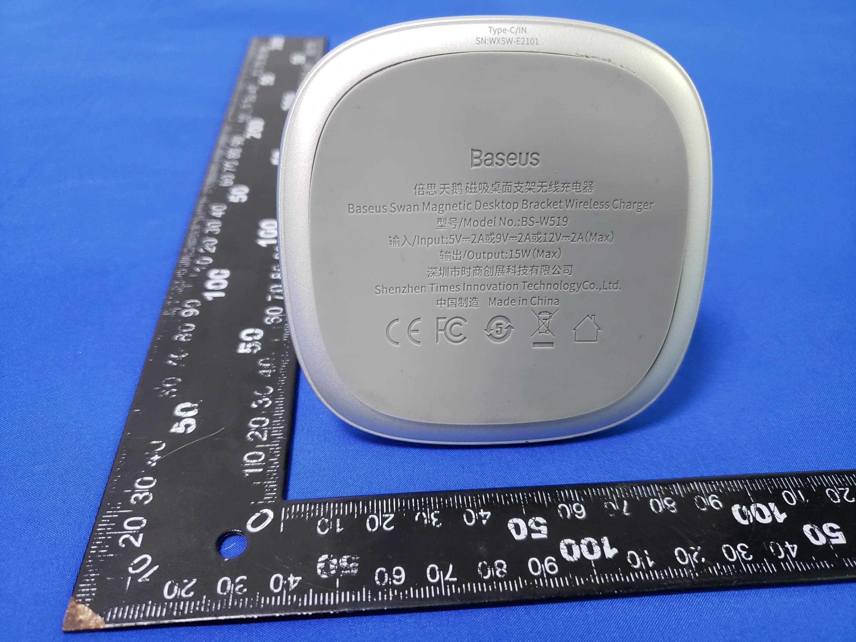 Baseus Swan Magnetic Desktop Bracket Wireless Charger - FCC ID 2AY37-W519 - Shenzhen Times Innovation Technology Co., Ltd