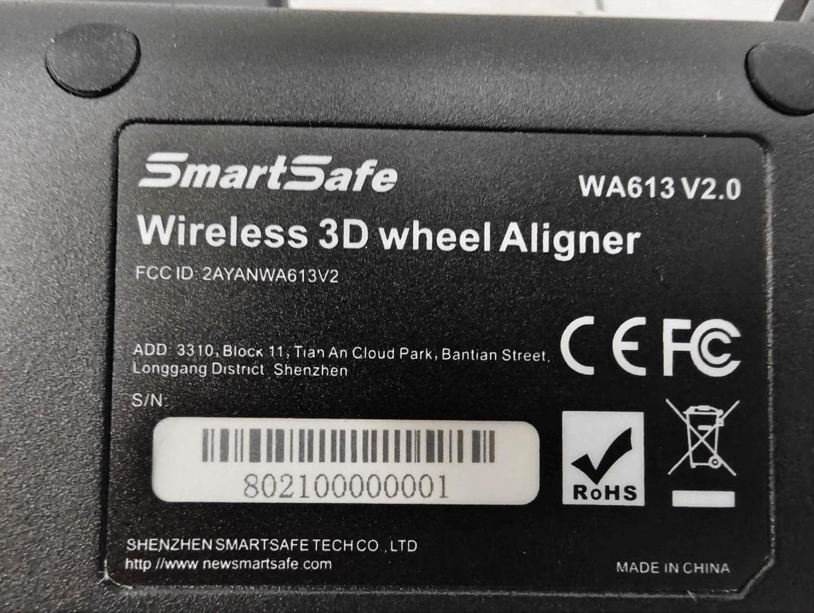 Wireless 3D wheel Aligner - FCC ID 2AYANWA613V2 - SHENZHEN SMARTSAFE TECH CO., LTD.