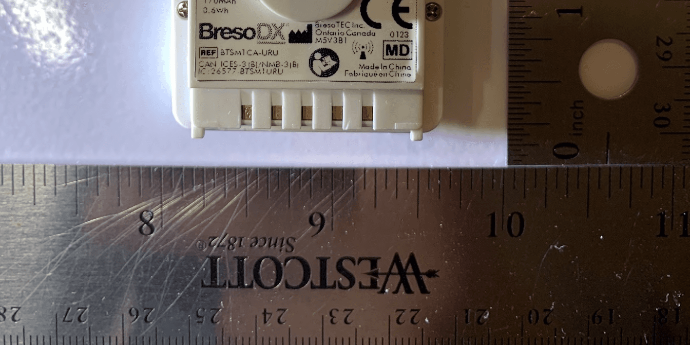 Wearable Sensor - FCC ID 2AYNV-BTSM1URU - Bresotec Inc.