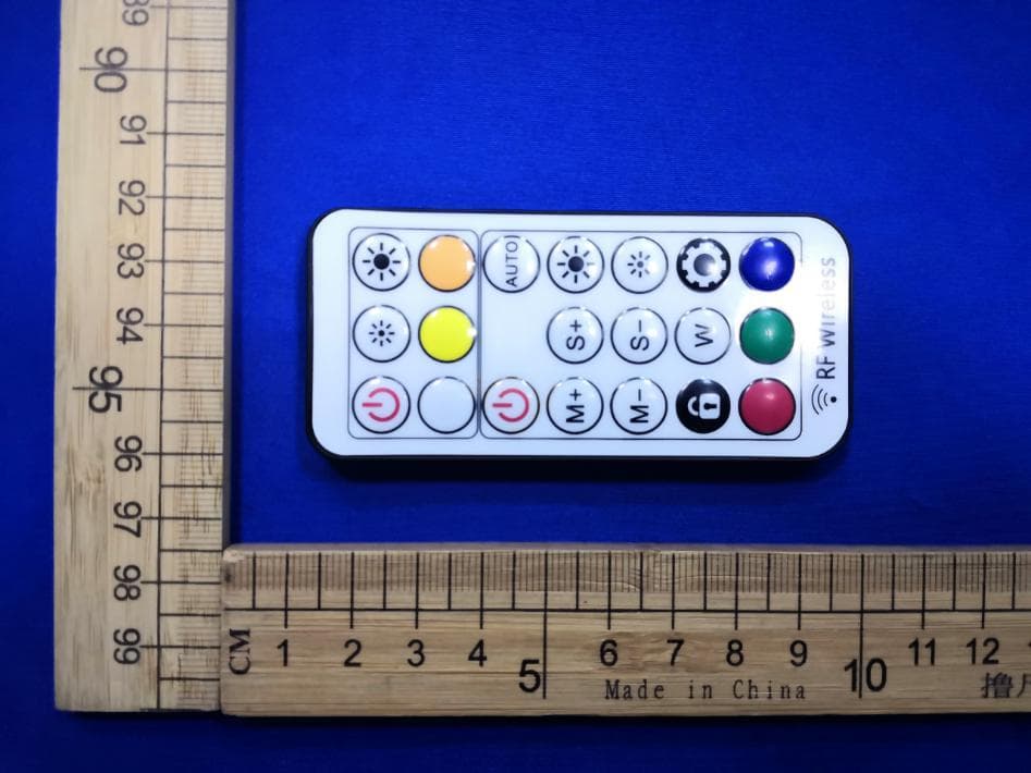 HH muti-color RF remote control with 20 buttons - FCC ID 2AYQA-HHMUTI - Guangdong Fengshang Intelligent Photoelectricity Co.,Ltd. (2)