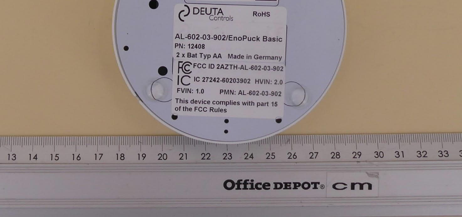 EnoPuck Basic - FCC ID 2AZTH-AL-602-03-902 - DEUTA Controls GmbH