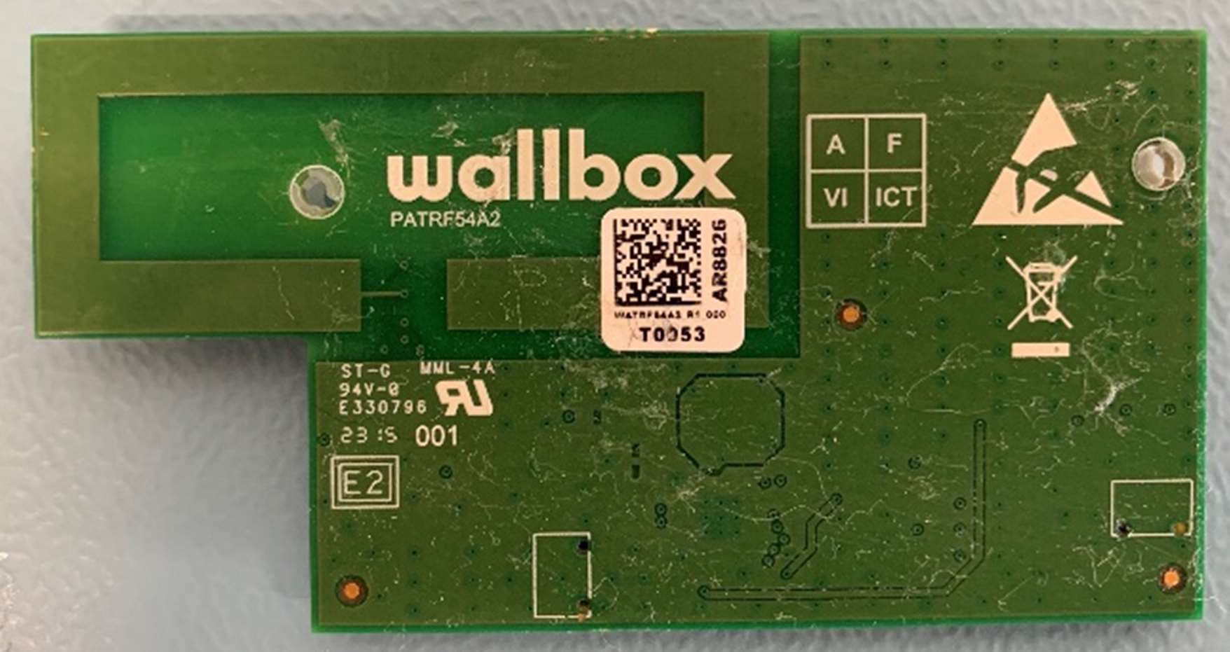 PCBA integrated in Electric Vehicle Charging Station (EVSE) for user authentication through RFID technology - FCC ID 2BB8L-RFID02 - Wallbox USA Inc.
