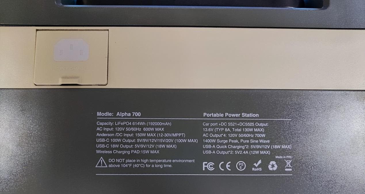 Portable Power Station - FCC ID 2BBEL-ALPHA700 - Brand Services and Holdings LLC (2)