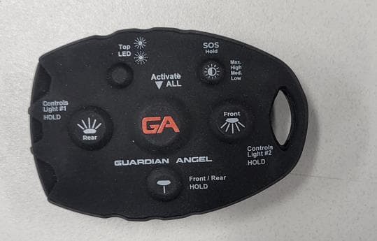 Remote control for an LED Light with RF Transceiver - FCC ID 2BCAN-RC-RF - Archangel Device, LLC.