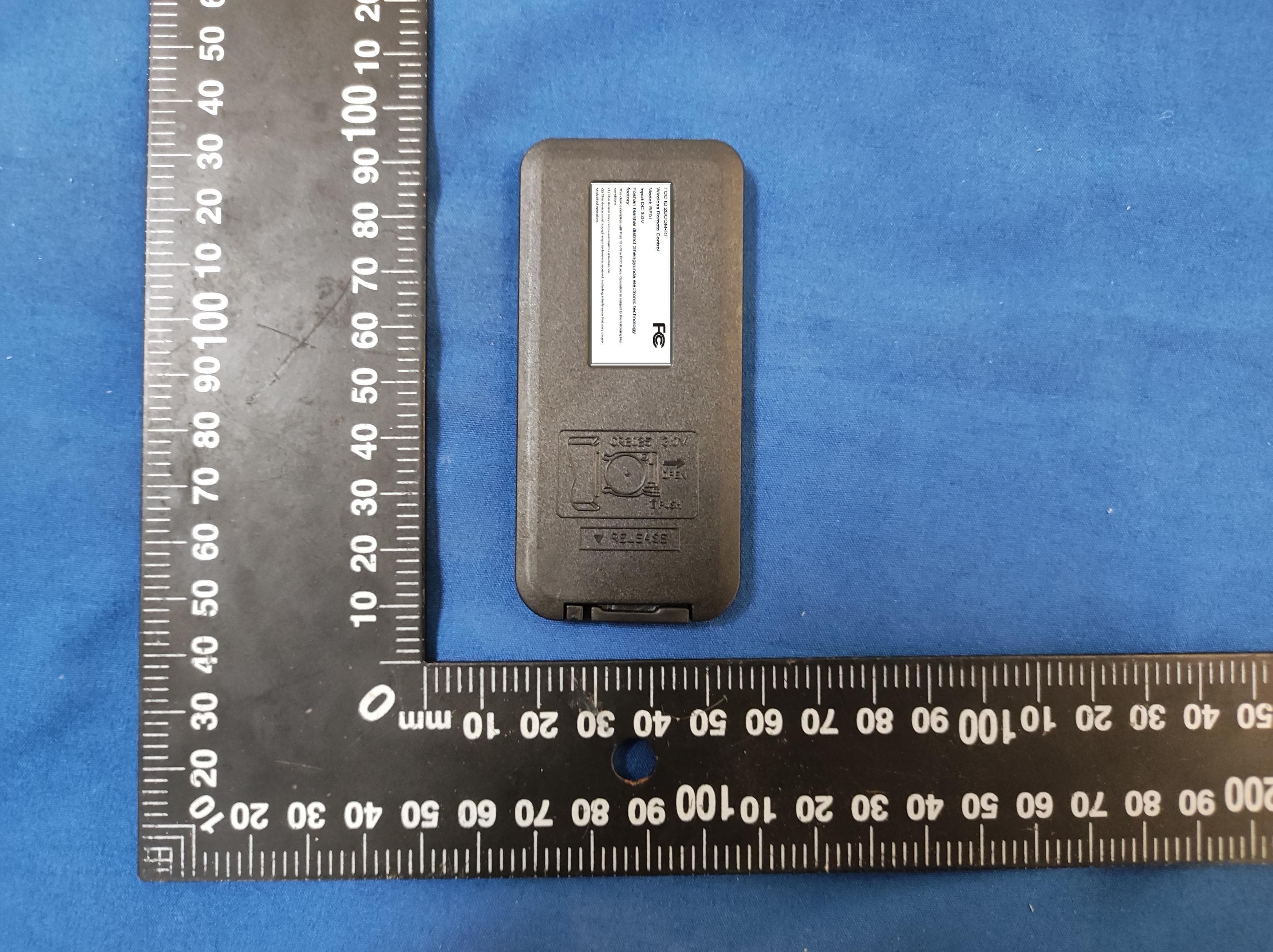 Wireless Remote Control - FCC ID 2BCQM-RF - Foshan Nanhai district Shengyunda electronic technology factory